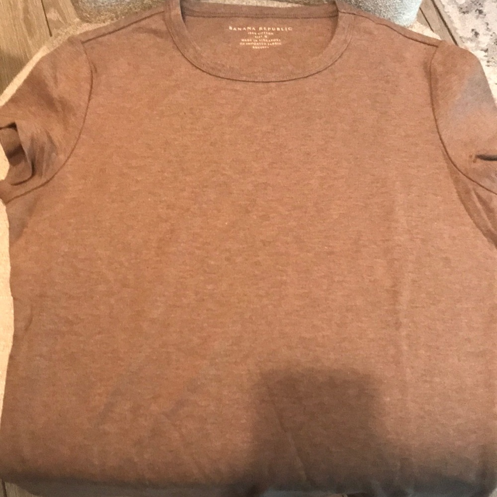 A brown tee shirt